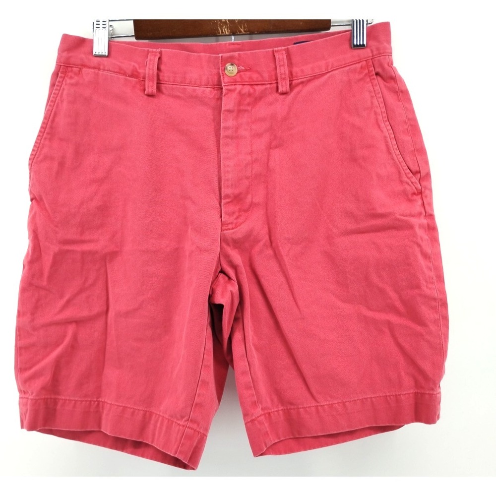 Polo Ralph Lauren Shorts Mens 31 Red Classic Fit Chino Casual Pockets Flat Front
